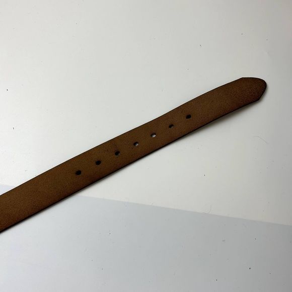 Baieku Womens Leather Belt Brown Red Size 50/125 Adjustable Solid Casual - Picture 3 of 11